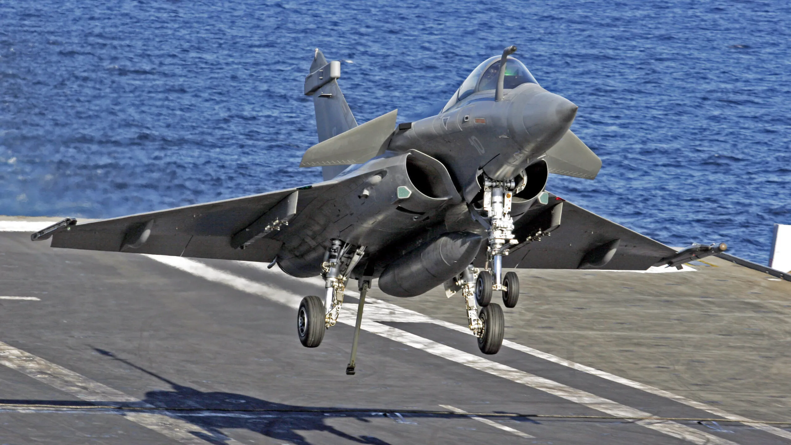 Indian Navy aircraft carrier with Rafale-M fighter jet