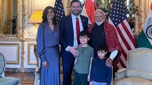 US Vice President JD Vance with family at Akshardham Temple